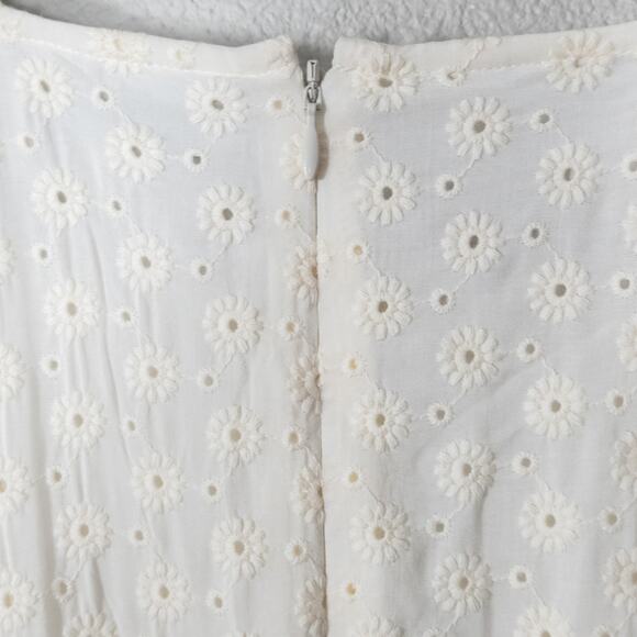 Madewell Embroidered Short Sleeve Dress Ivory Size 8 Cottagecore Romantic - Picture 4 of 12